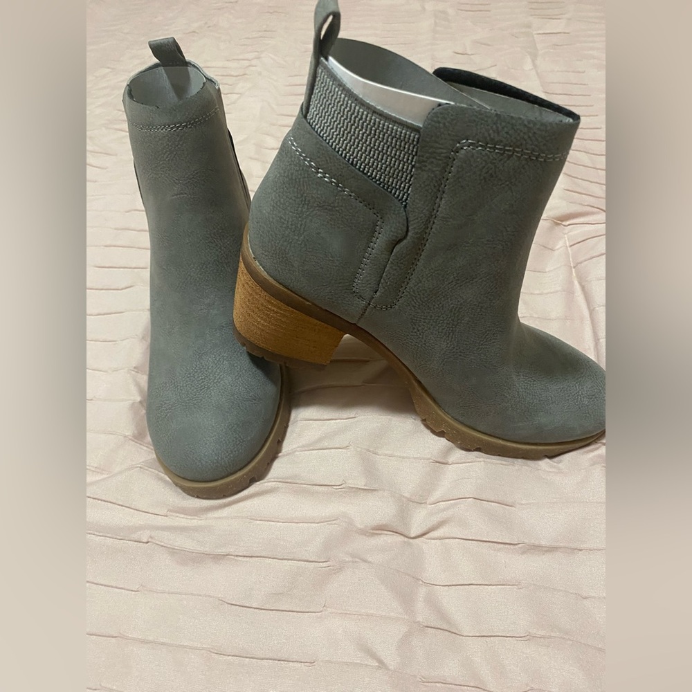 Kork-Ease Gray Ankle Booties